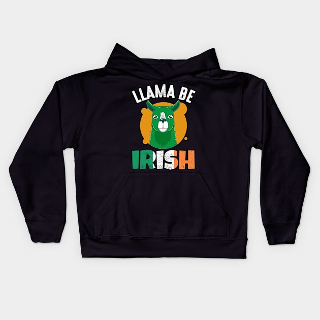 Llama Be Irish Kids Hoodie by JLE Designs